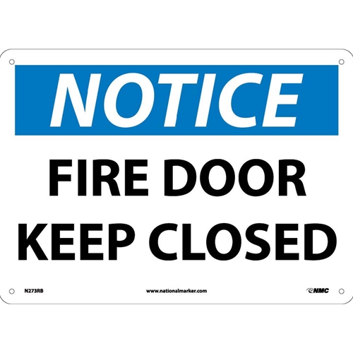 Notice Fire Door Keep Closed Sign (N273RB)