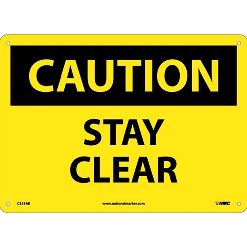 Caution Stay Clear Sign (C353AB)