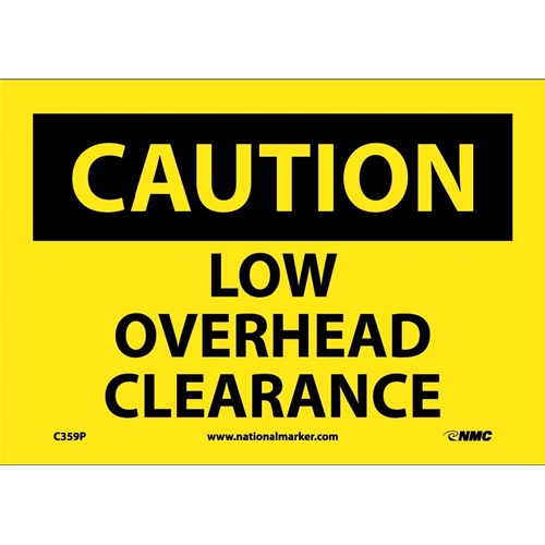 Caution Low Overhead Clearance Sign (C359P)