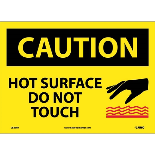 Caution Hot Surface Do Not Touch Sign (C525PB)