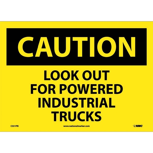 Caution Look Out For Trucks Sign (C551PB)