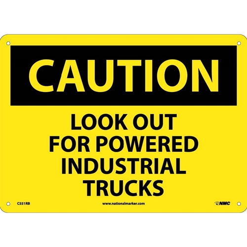 Caution Look Out For Trucks Sign (C551RB)