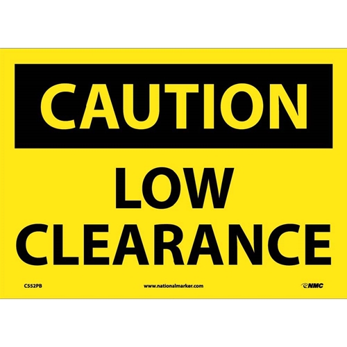 Caution Low Clearance Sign (C552PB)