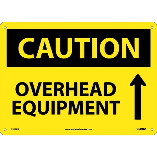 Caution Overhead Equipment Sign (C573RB)