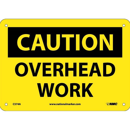 Caution Overhead Work Sign (c574a)