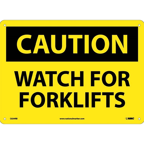 Caution Watch For Forklifts Sign (C634RB)