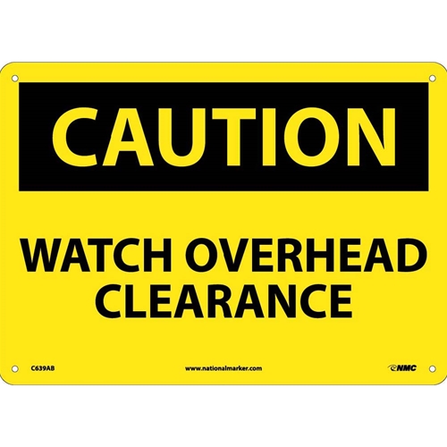 Caution Watch Overhead Clearance Sign (C639AB)