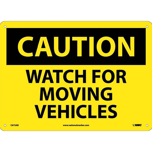 Caution Watch For Moving Vehicles Sign (C675AB)