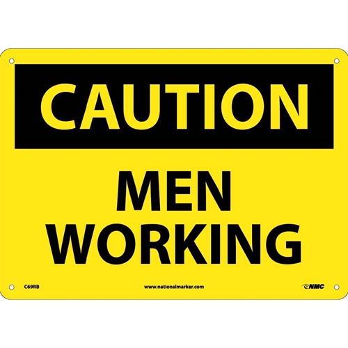 Caution Men Working Sign (C69RB)