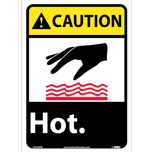Caution Hot Sign (CGA30PB)