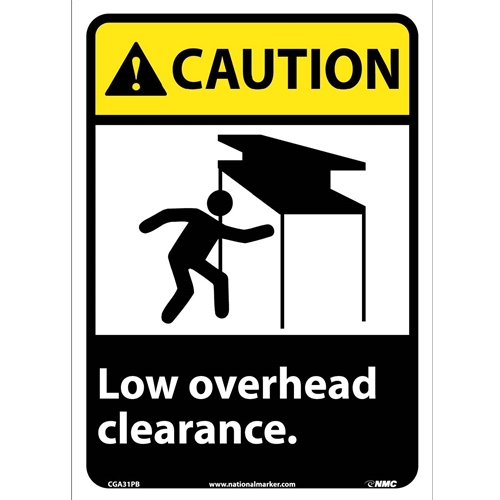 Caution Low Overhead Clearance Sign (CGA31PB)