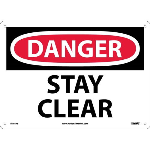 Danger Stay Clear Sign (D105RB)