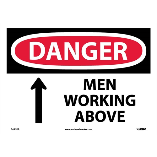Danger Men Working Above Sign (D125PB)
