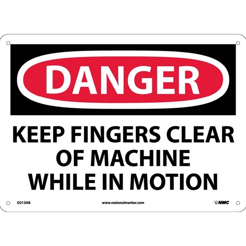 Danger Keep Fingers Clear Of Machine Sign (D213AB)