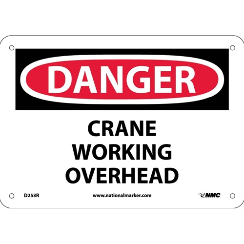 Danger Crane Working Overhead Sign (D253R)