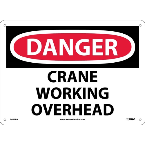 Danger Crane Working Overhead Sign (D253RB)