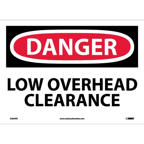 Danger Low Overhead Clearance Sign (D304PB)