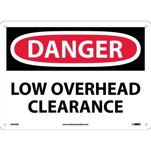Danger Low Overhead Clearance Sign (D304RB)