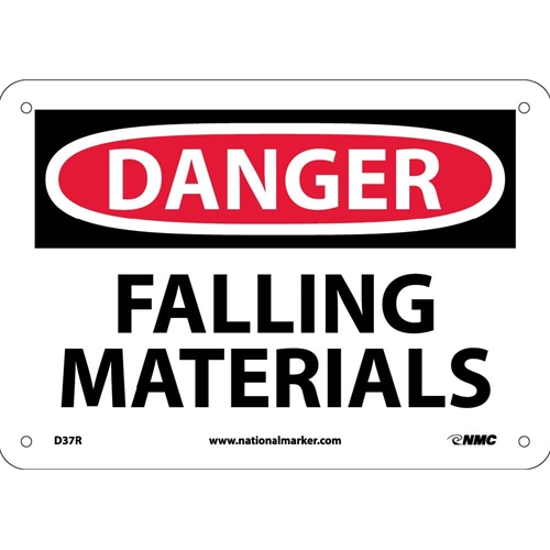 Danger Falling Materials Sign (D37R)