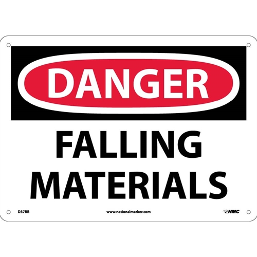 Danger Falling Materials Sign (D37RB)