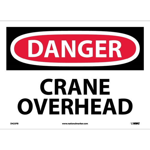 Danger Crane Overhead Sign (D425PB)