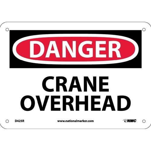 Danger Crane Overhead Sign (D425R)