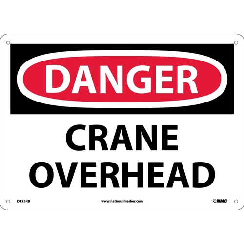 Danger Crane Overhead Sign (D425RB)