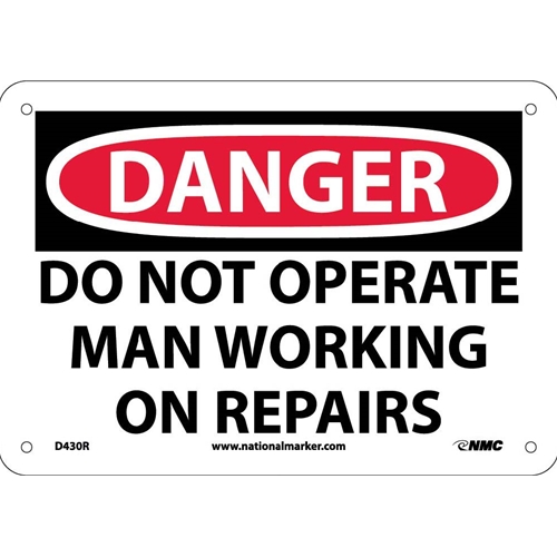 Danger Do Not Operate Man Working On Repairs Sign (D430R)