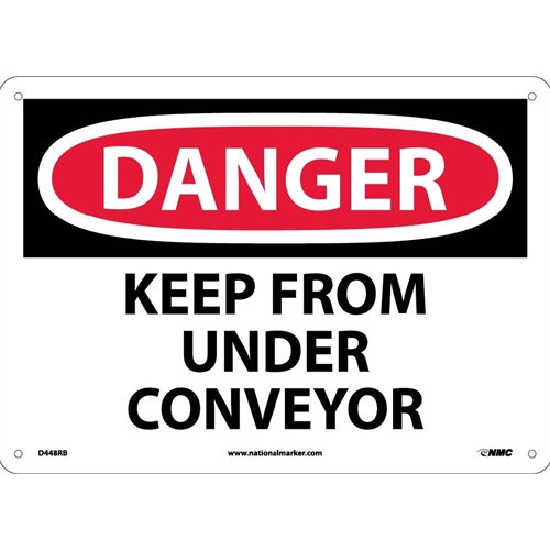 Danger Keep From Under Conveyor Sign (D448RB)