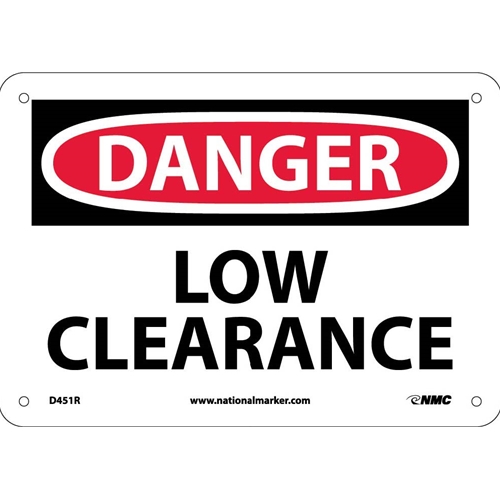 Danger Low Clearance Sign - Bilingual (D451R)