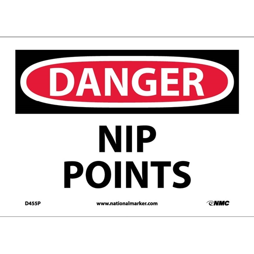 Danger Nip Points Sign (D455P)