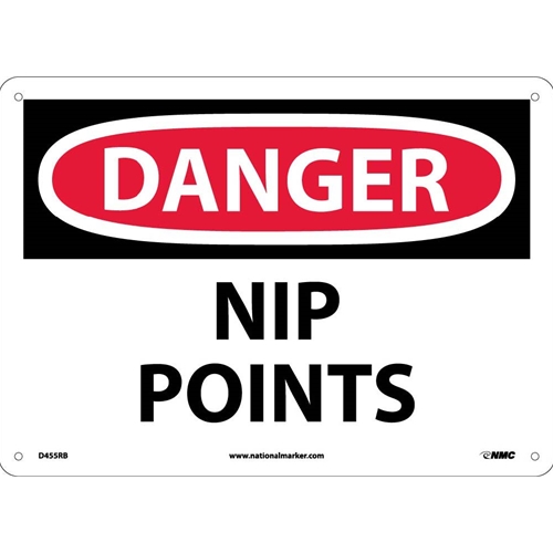 Danger Nip Points Sign (D455RB)