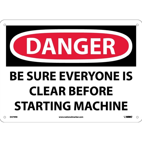 Danger Machine Safety Sign (D479RB)