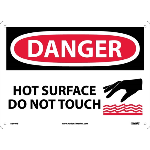 Danger Hot Surface Do Not Touch Sign (D560RB)