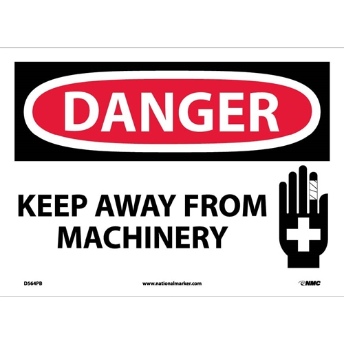 Danger Keep Away From Machinery Sign (D564PB)