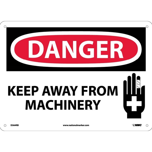 Danger Keep Away From Machinery Sign (D564RB)
