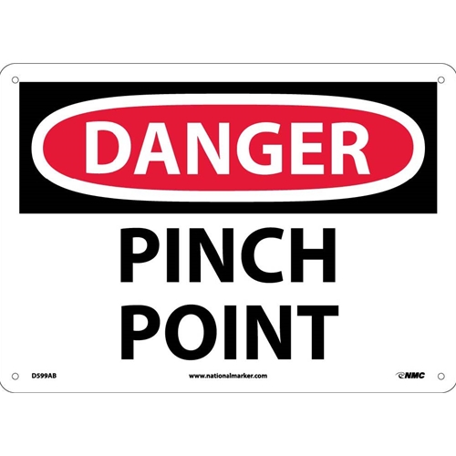 Danger Pinch Point Sign (D599AB)
