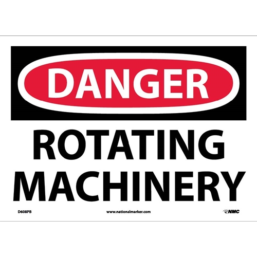 Danger Rotating Machinery Sign (D608PB)