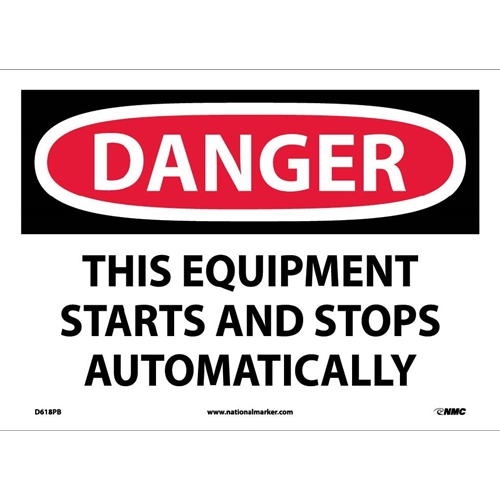 Danger Equipment Safety Sign (D618PB)