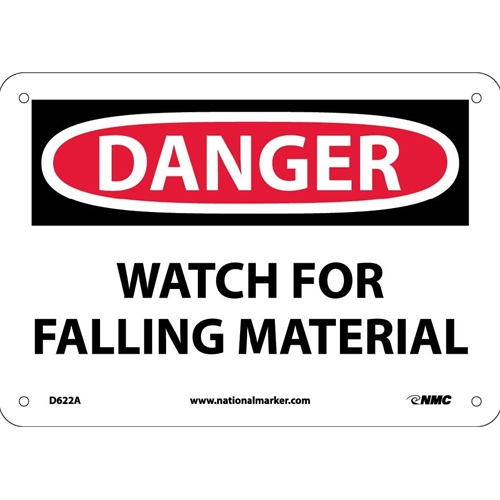 Danger Watch For Falling Material Sign (D622A)