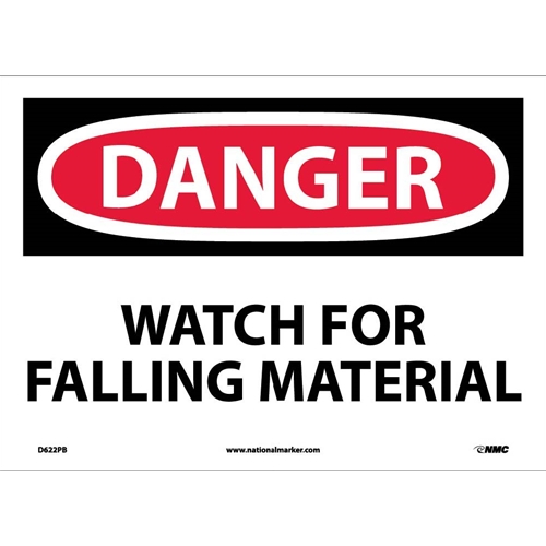 Danger Watch For Falling Material Sign (D622PB)