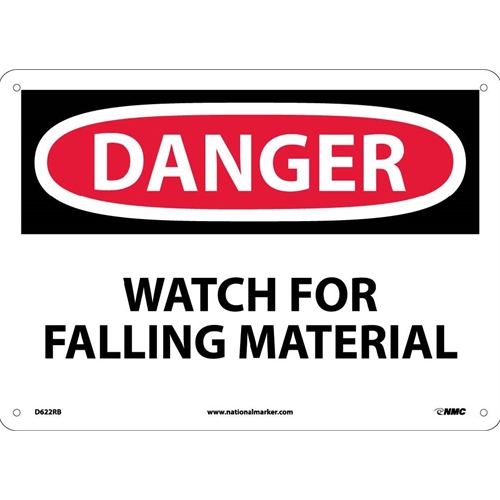 Danger Watch For Falling Material Sign (D622RB)
