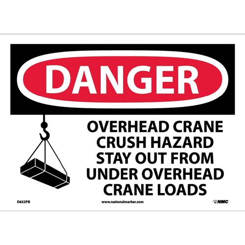 Danger Overhead Crane Sign (D652PB)