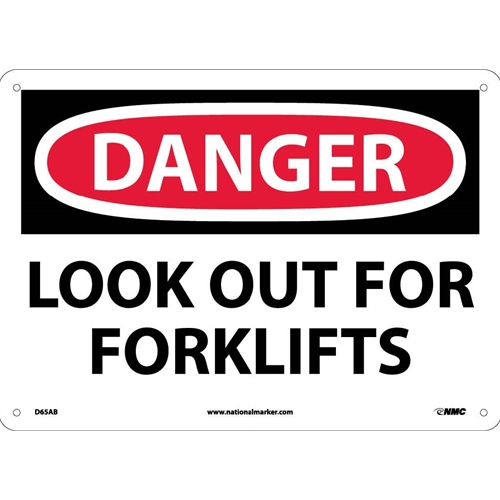 Danger Look Out For Fork Lifts Sign (D65AB)