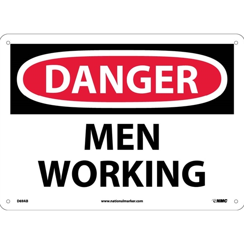 Danger Men Working Sign (D69AB)