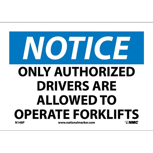 Notice Forklift Sign (N148P)