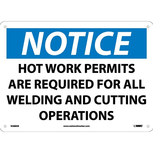 Notice Work Permits Are Required Sign (N288AB)