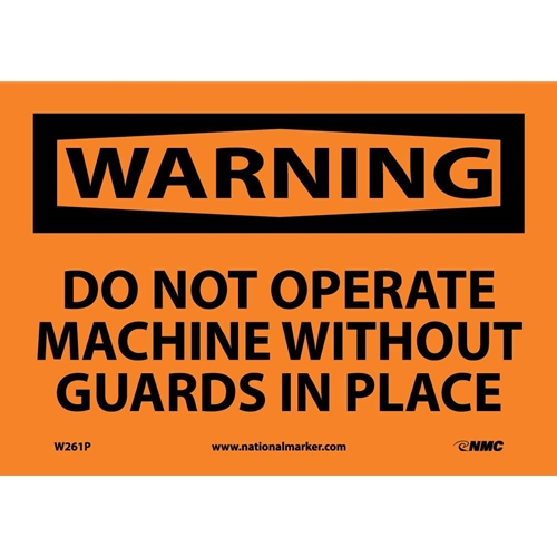 Warning Do Not Operate Machine Sign (W261P)