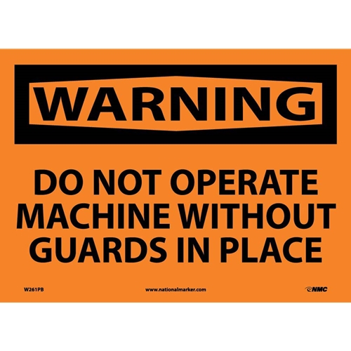 Warning Do Not Operate Machine Sign (W261PB)