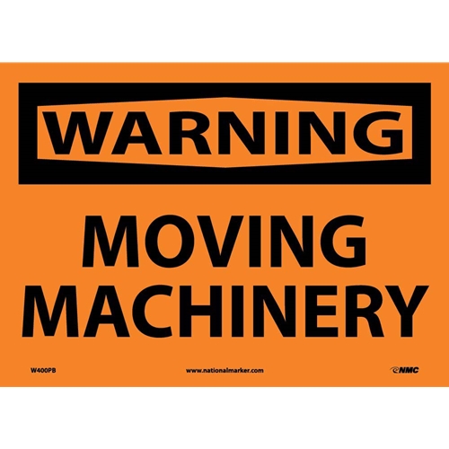Warning Moving Machinery Sign (W400PB)